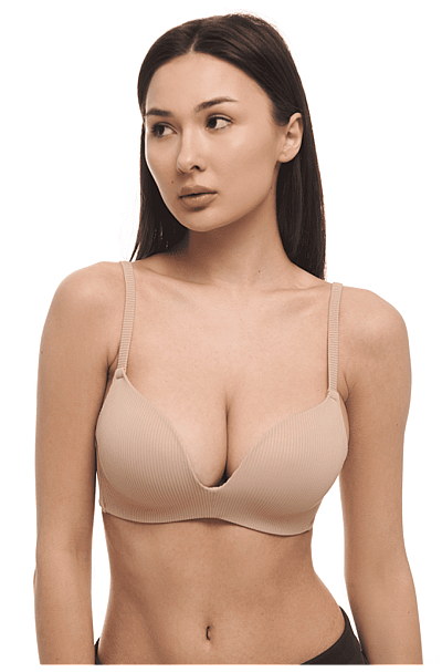Бюстгальтер-бралетт (без кісточок) в рубчик 